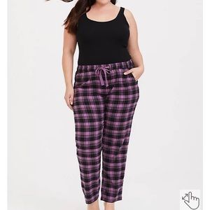 PINK & BLACK PLAID SLEEP PANT